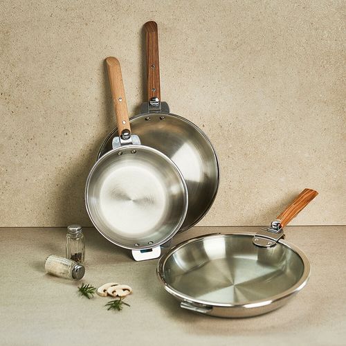 크리스텔 Casteline 멀티 프라이팬+리드+손잡이 FULL 구성