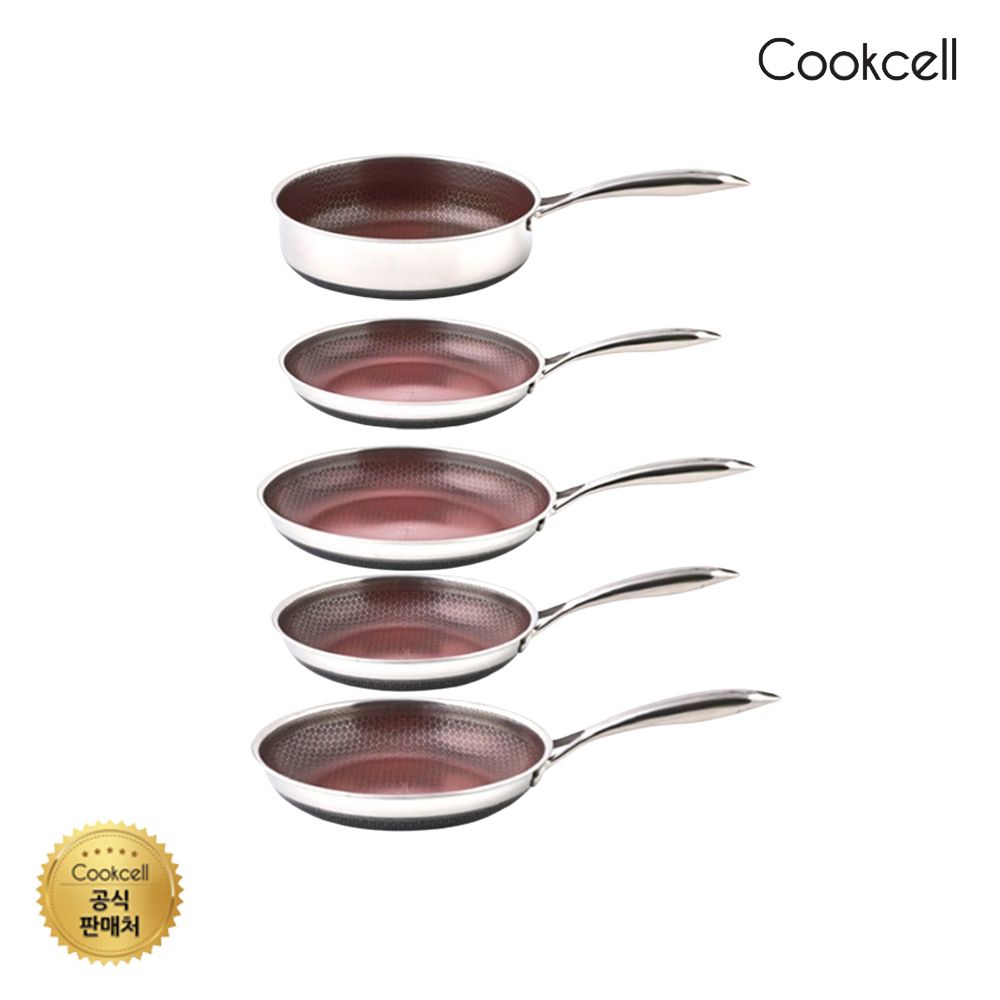 [Cookcell] 쿡셀 통3중 더블 세라믹 코팅 루비에디션 IH 프라이팬 모음전