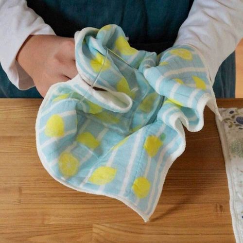 마루야마 6겹 일본 키친크로스 프린트 행주
