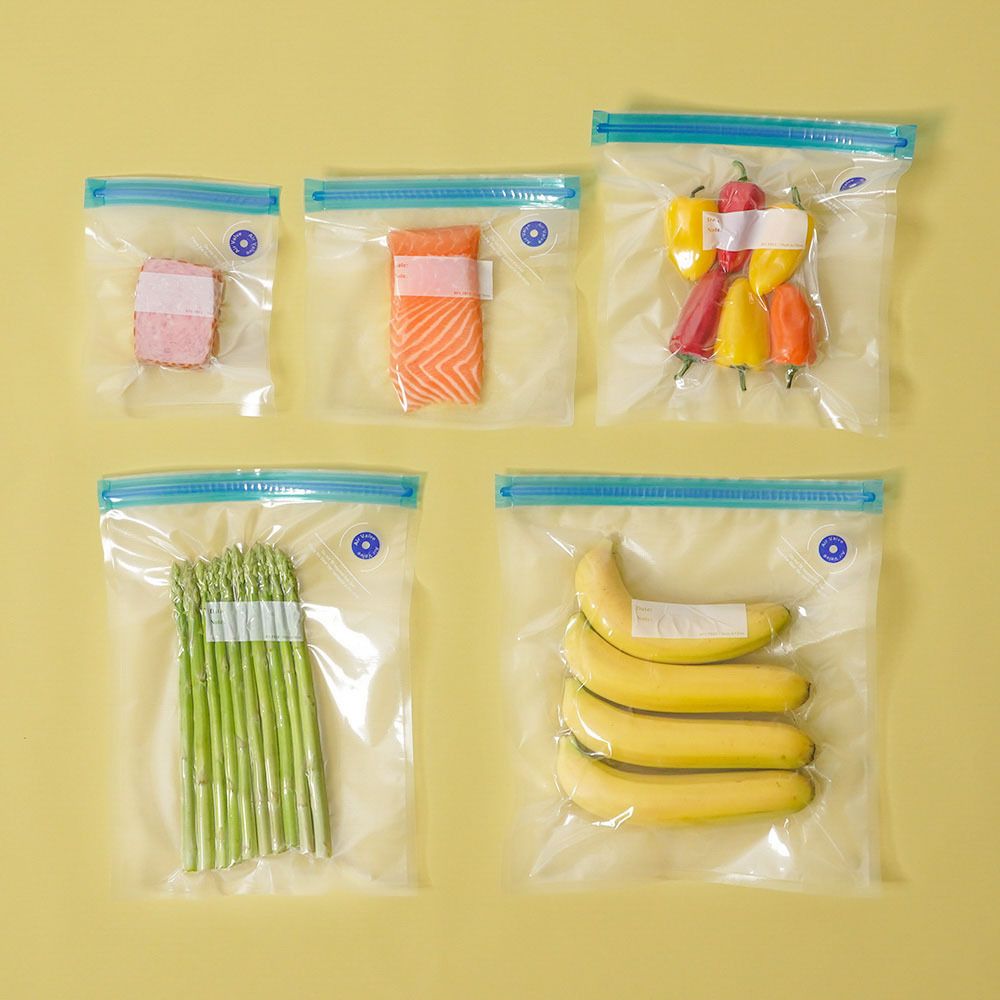 모노테일 프레시 실링 지퍼백 세트 5종 택 (20p+클립5개)