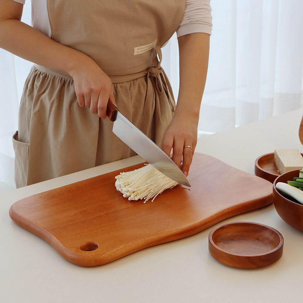 [부엌다옴] 마호가니 항균 원목도마 버블 (대)