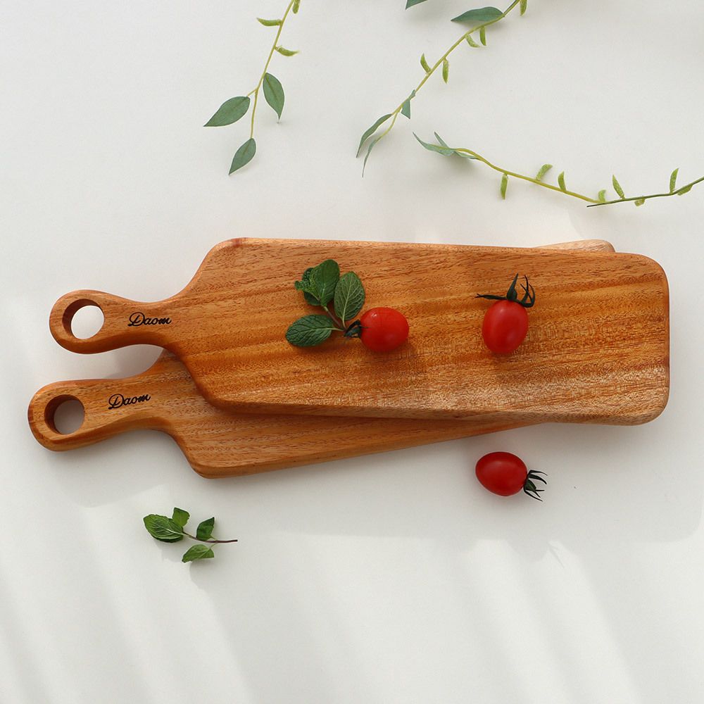 [부엌다옴] (99.9%항균) 1+1 마호가니 원목 도마 롱슬림 (총2P)