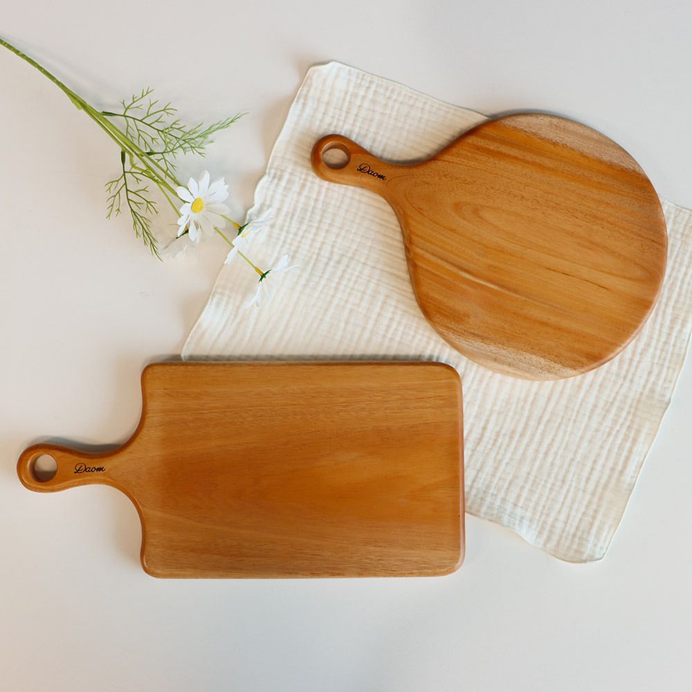 [부엌다옴] (99.9%항균) 1+1 마호가니 원목 도마 2종 세트 (D구성)