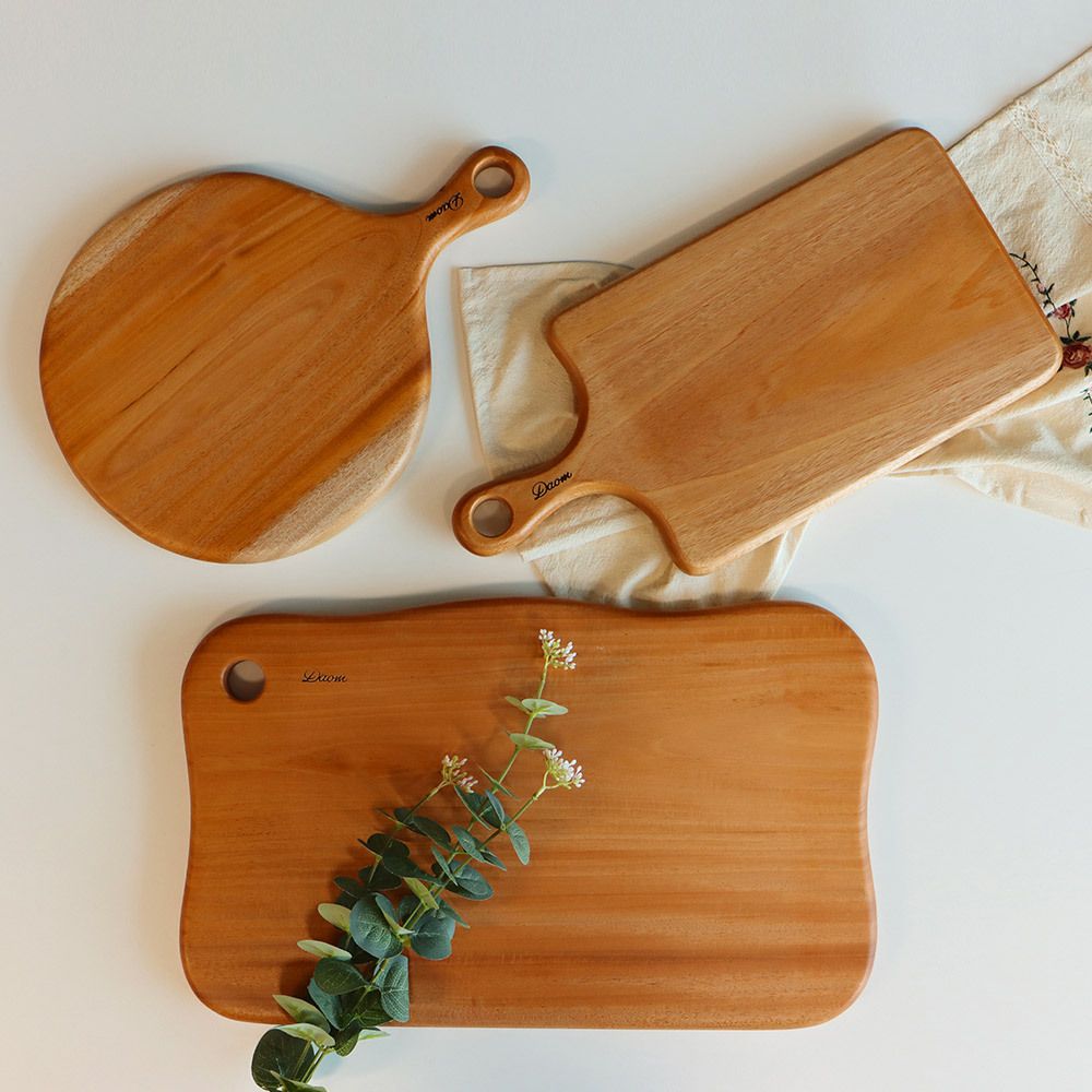 [부엌다옴] (99.9%항균) 마호가니 원목 도마 3종 세트 (E구성)