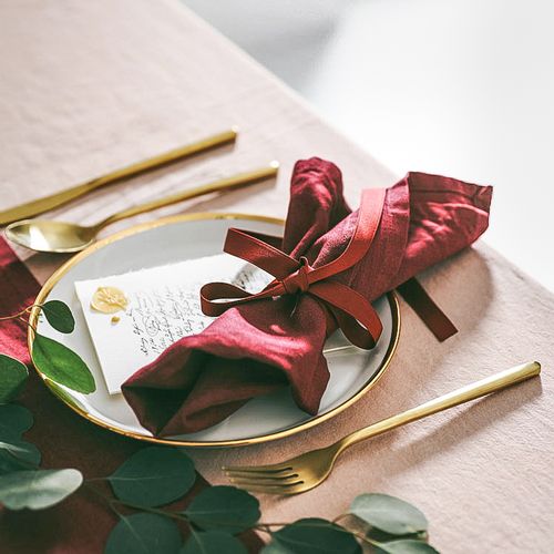 코즈 린넨 테이블매트 (레드)