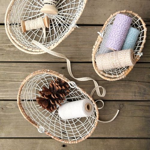 하란 화이트 철사바스켓 (옵션선택)