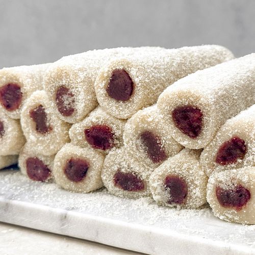 국내산 찹쌀! 수제 카스테라 돌돌떡 4종 600g (단호박/쑥/백미/흑임자)