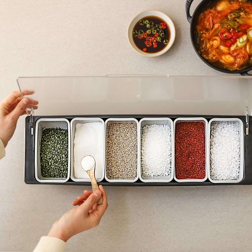 대용량 양념통 6구 (화이트)