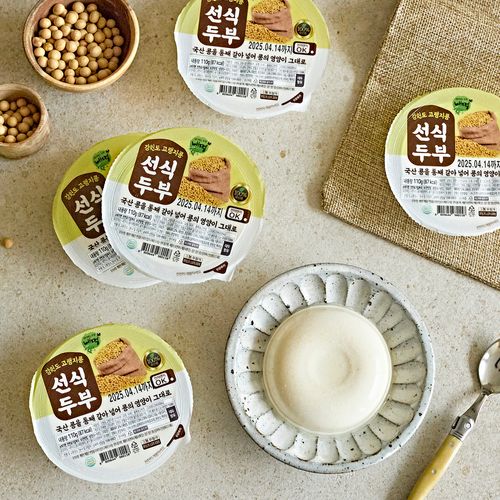 강원도지사 인증! 국산 고랭지콩 100% 선식두부 6개입 (110g)