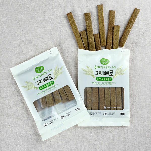 [빼로스틱] 수제 발아통밀 귀리스낵(귀리,그린,흑임자)