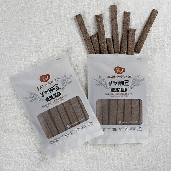 [빼로스틱] 수제 발아통밀 귀리스낵(귀리,그린,흑임자)