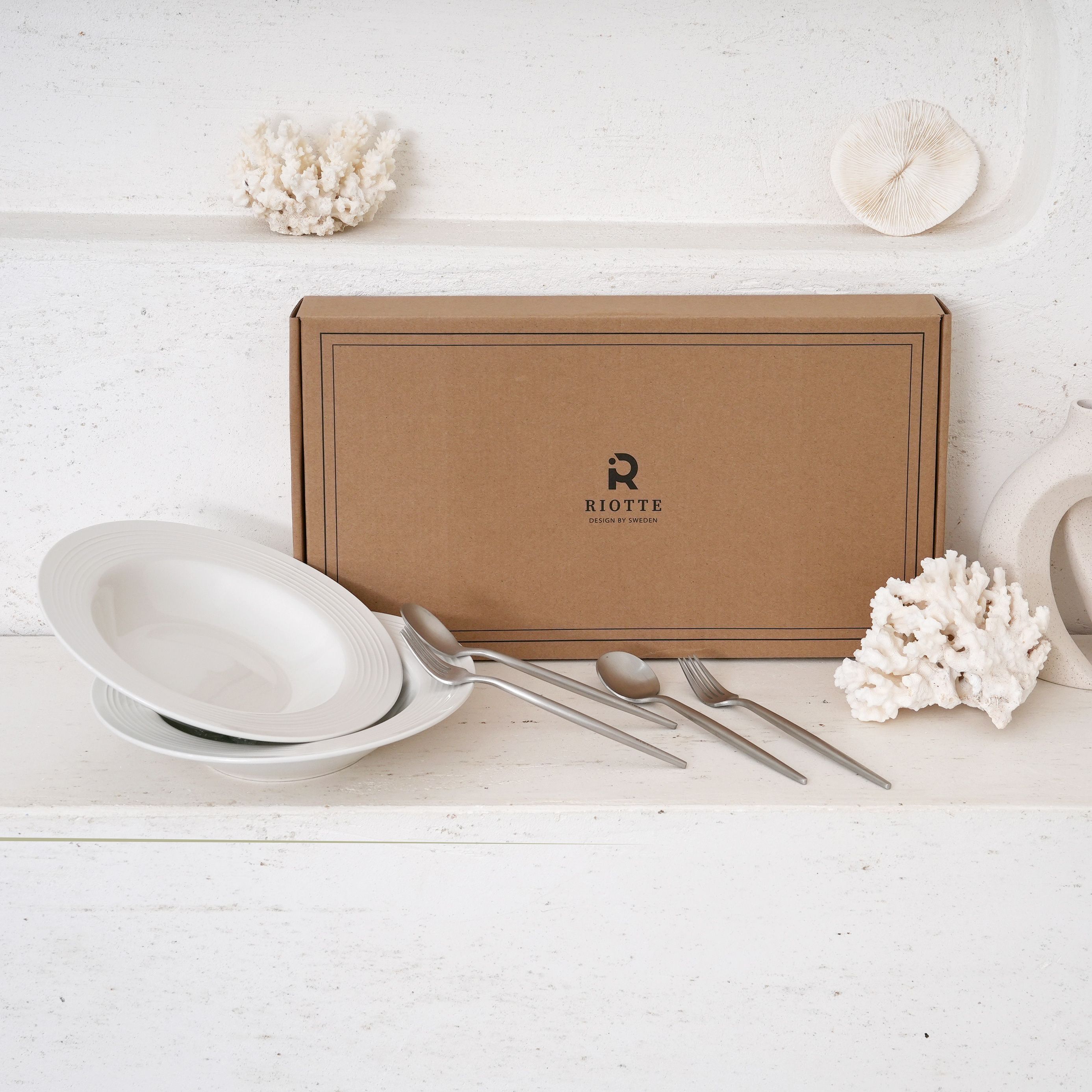 [리오떼] 세렌느 플레이트 앤 커트러리 2인 세트  ROT-CUTP