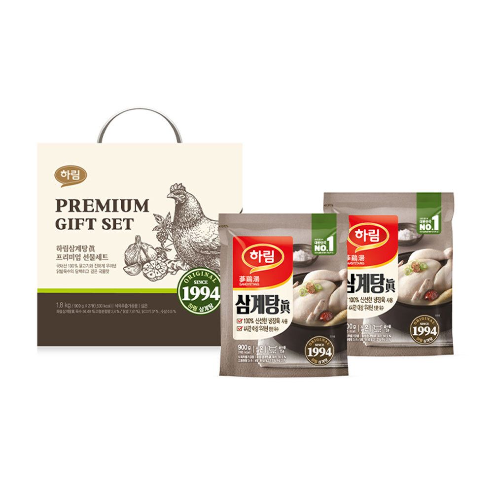 ★한정특가/최저가★ [하림] 삼계탕 진 프리미엄 선물세트 (삼계탕진 900g X 2개)