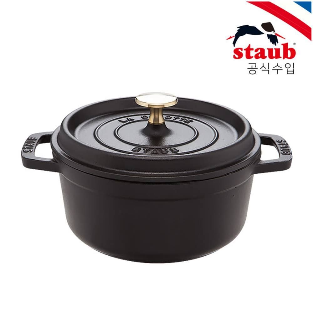 [스타우브] 원형 꼬꼬떼 18cm 블랙 ST101825