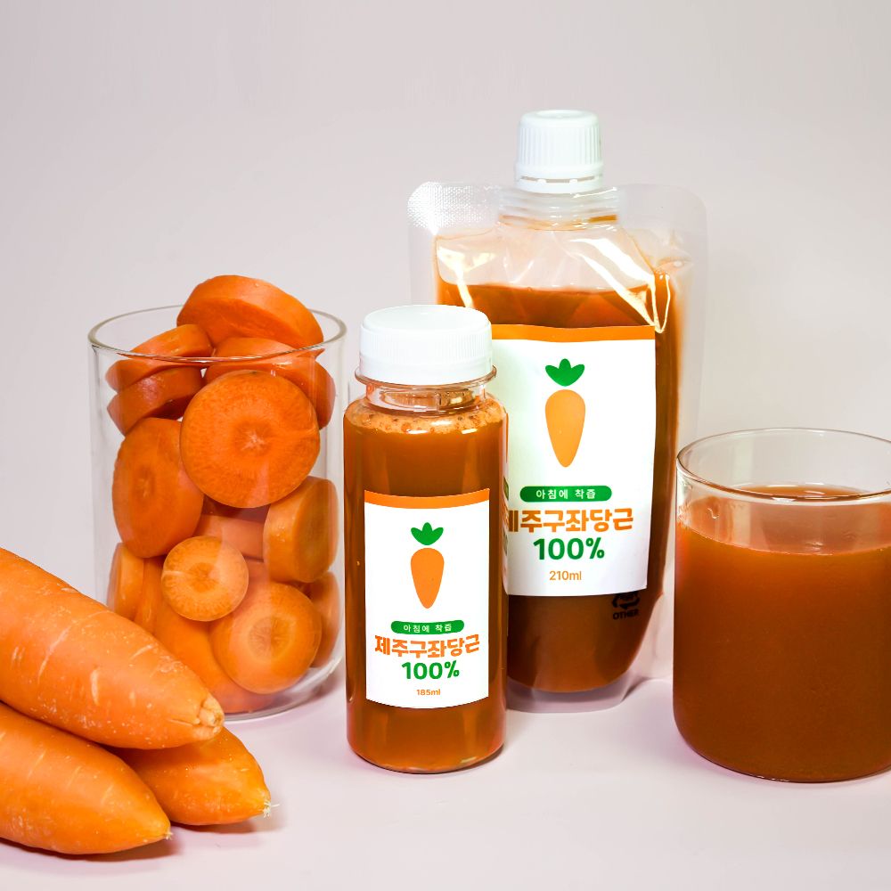 제주 구좌 당근 100% 진한 당근즙 185ml x 7 병
