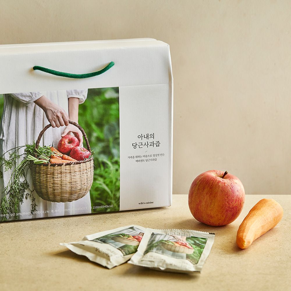 [자체제작] 국내산 당근과 안동사과로 착즙한, 아내의 당근사과즙 (신규구성)
