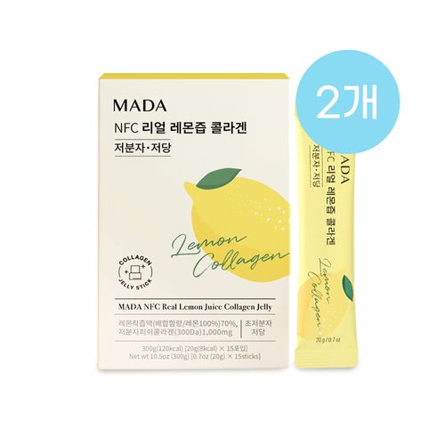 MADA NFC 리얼 레몬즙 콜라겐 저분자 저당(20g x 15포) 2개