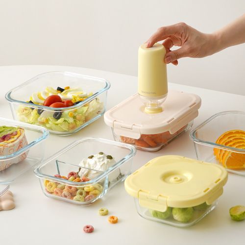 완벽진공! 모노테일 세보리 내열유리 진공 밀폐용기 2color