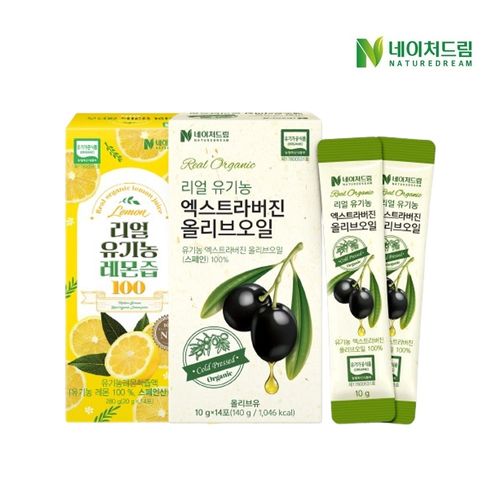 네이처드림 리얼 유기농 레몬즙 100 20g x 28포 + 올리브오일 10g x 28포