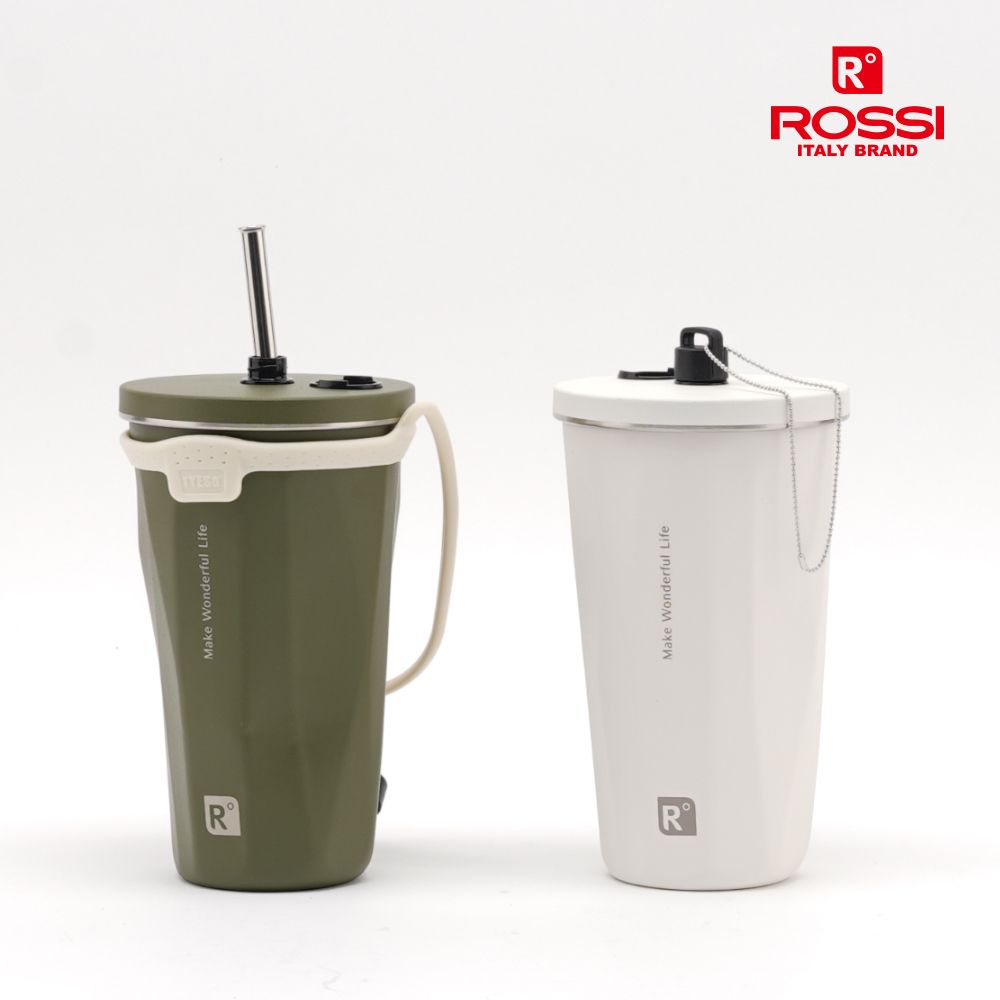 [로시] 스트랩 스트로 텀블러600ml +스트로 청소솔+캡 SET
