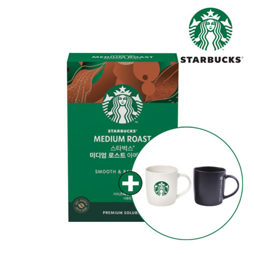 [스타벅스] 미디엄 로스트 아메리카노 원두커피믹스(100T) 모음전 + 스타벅스 머그컵 랜덤증정