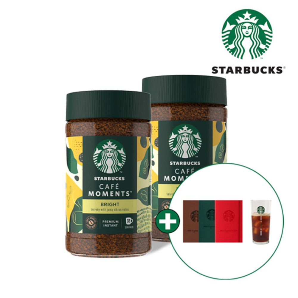 [스타벅스] 카페모먼트 브라이트 블론드 커피 병 (65g) 모음전 + 스타벅스 아이스컵&노트 증정