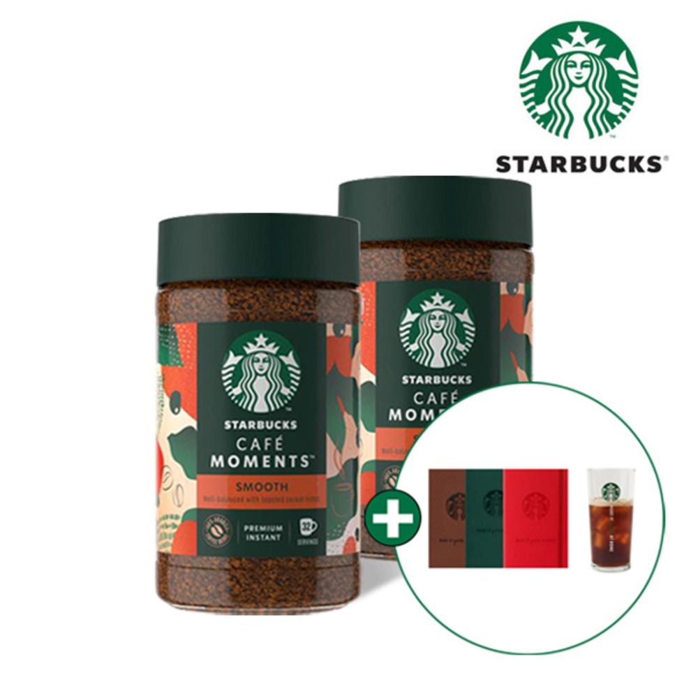 [스타벅스] 카페모먼트 스무스 미디엄 커피 병 (65g) 모음전 + 스타벅스 아이스컵&노트 증정