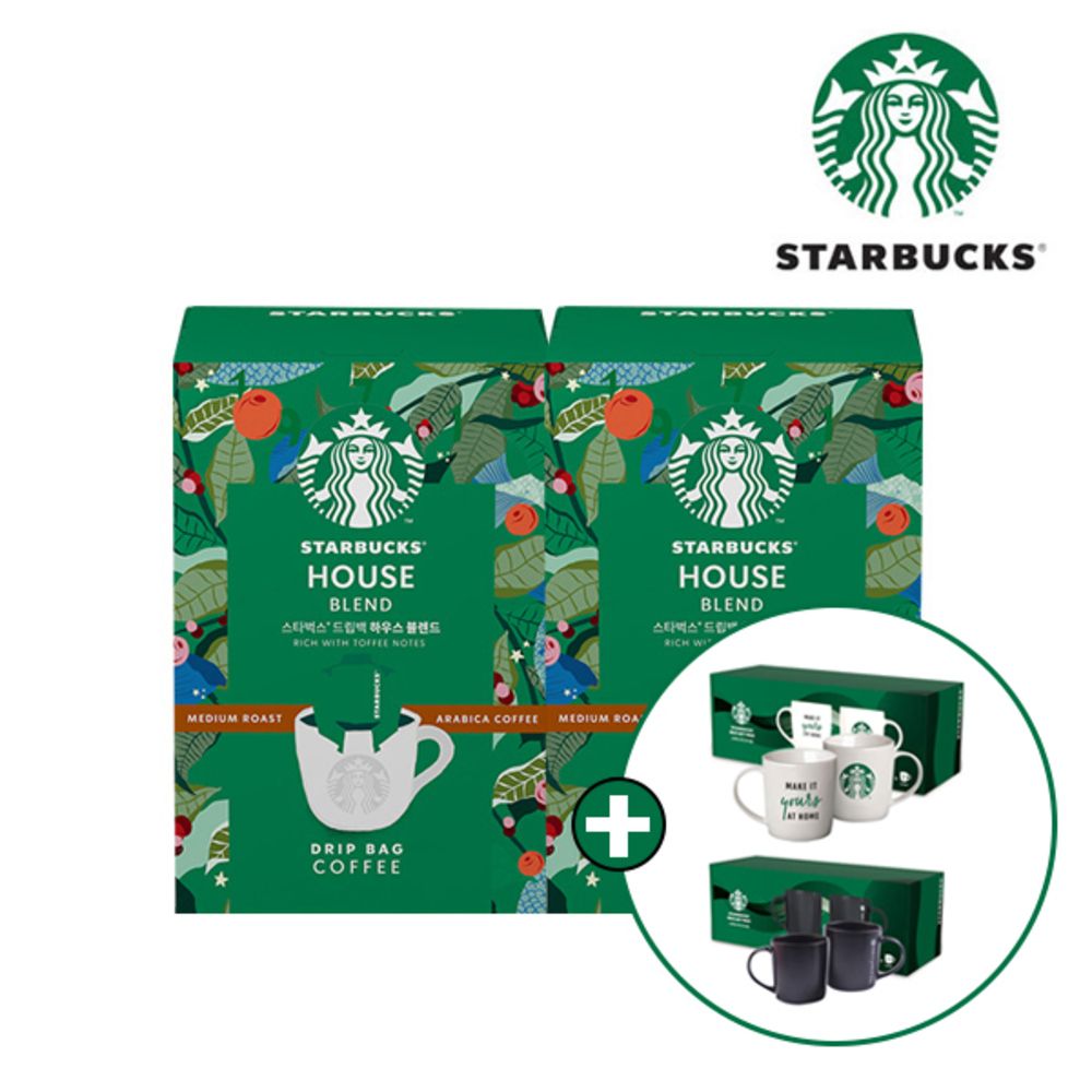 [스타벅스] 드립백 미디엄 5T (하우스블렌드) 모음전 + 스타벅스 머그 2P SET 랜덤 증정
