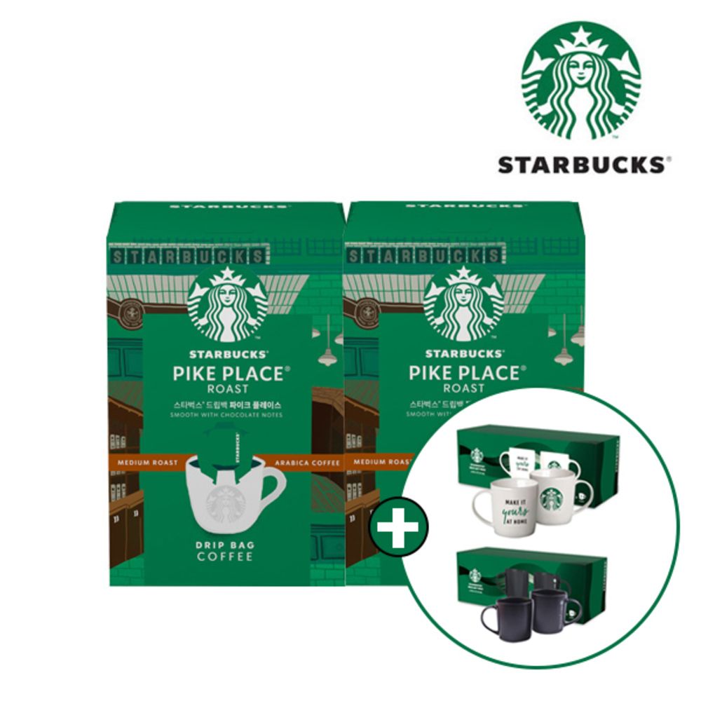 [스타벅스] 드립백 미디엄 5T (파이크 플레이스) 모음전 + 스타벅스 머그 2P SET 랜덤 증정