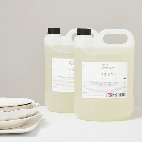 1+1 생활공작소 친환경 대용량 주방세제 4L+4L