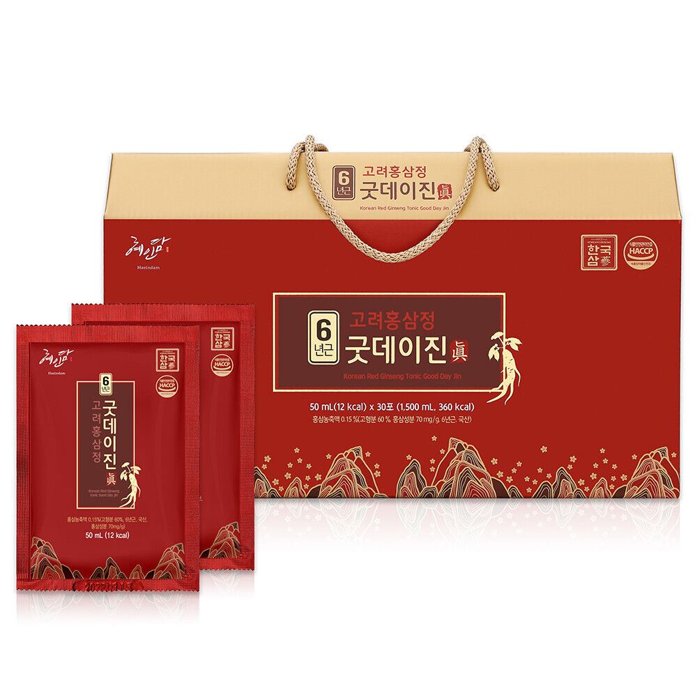 [혜인담] 6년근 고려홍삼정 굿데이진 50ml x 30포