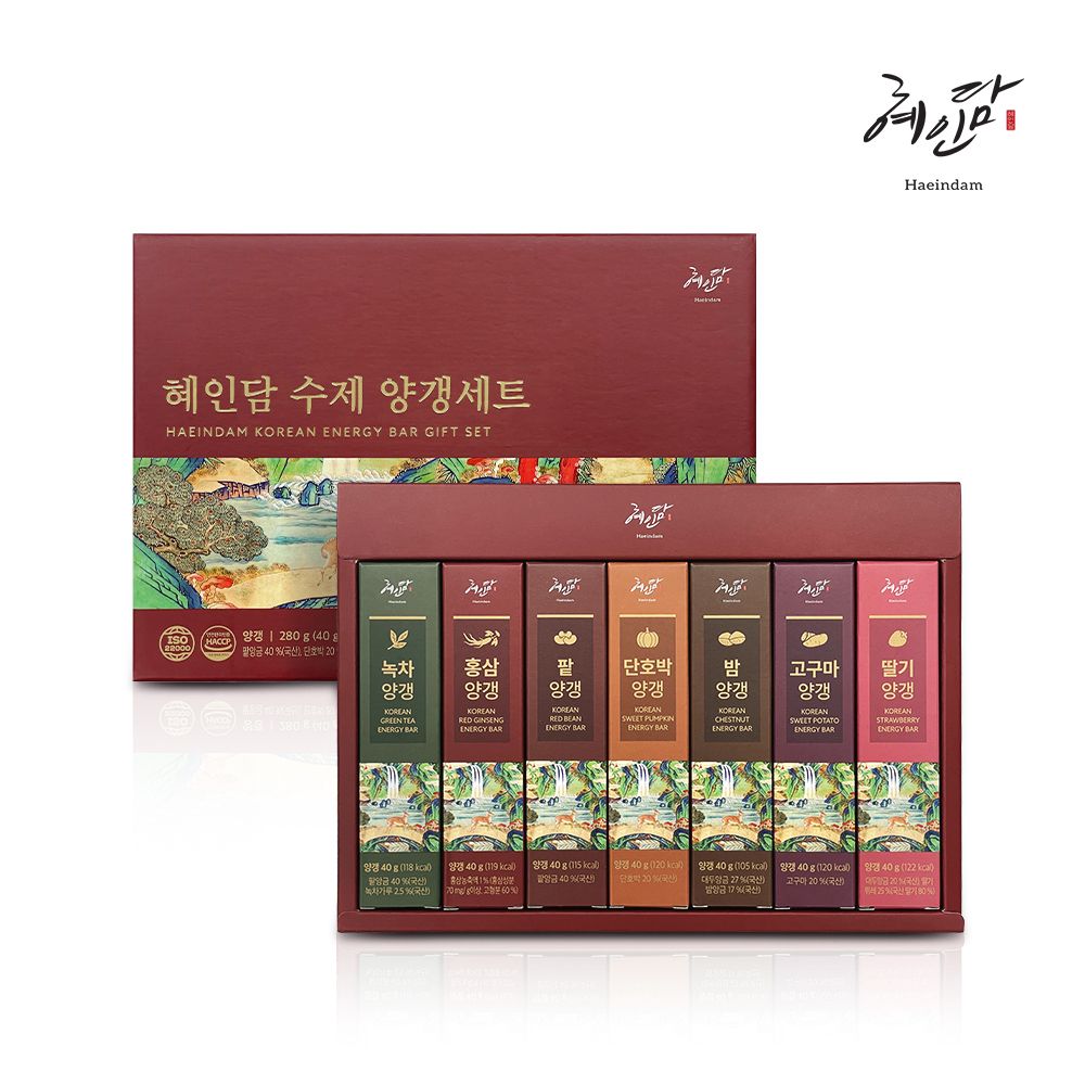 [혜인담] 수제 양갱세트 40g x 7개 + 정품쇼핑백