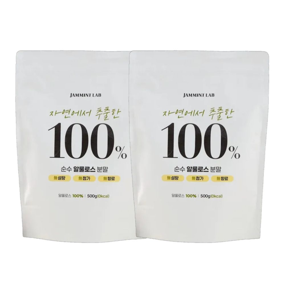 [잼민트랩] 100% 순수 알룰로스 분말 500g 2개입