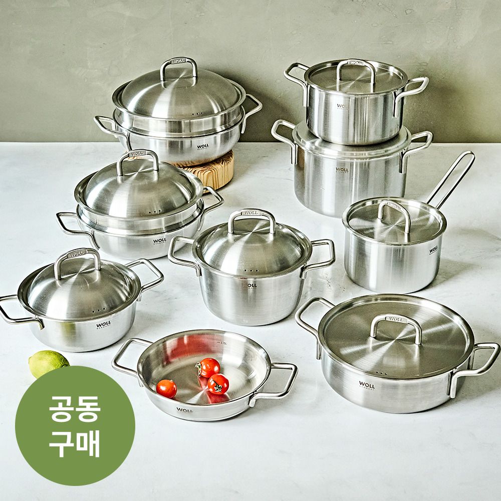 [첫 런칭] WOLL 쉐프마스터 316 티타늄 통7중 냄비 8종 (택 1)