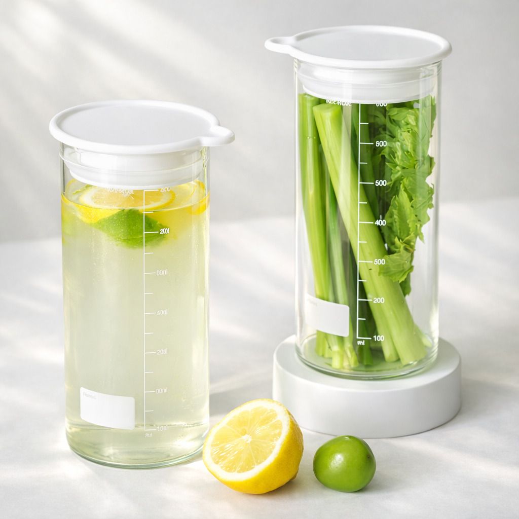 [리본제이]듀오 컨테이너 내열유리 밀폐용기 500ml,700ml / 물병 밀프렙 샐러드보틀 유리병 캐니스터