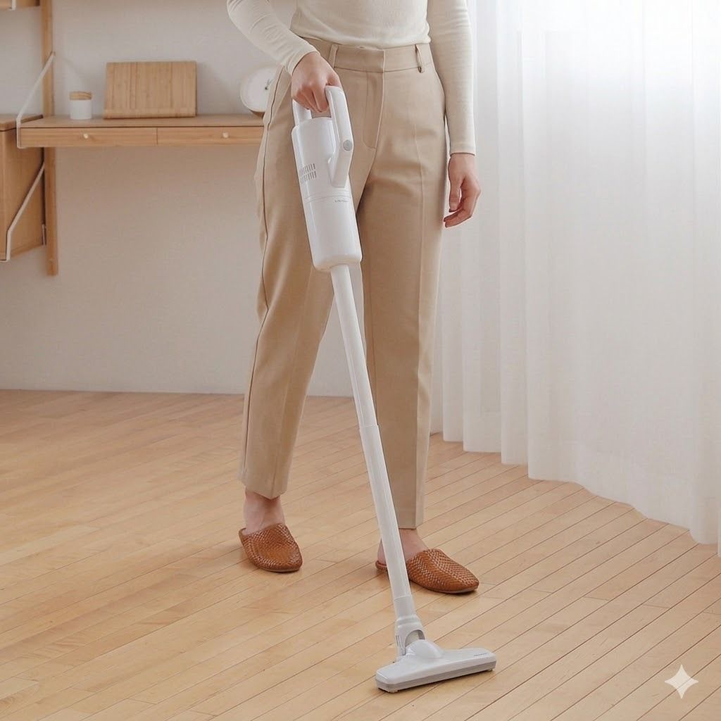 라쿠진 원룸 무선 청소기 화이트 