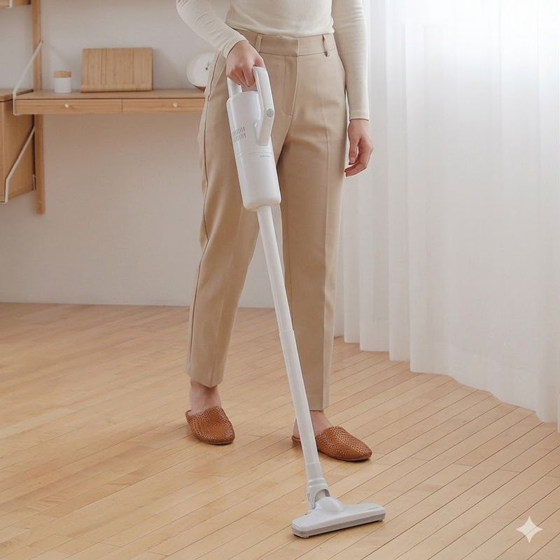 라쿠진 원룸 무선 청소기 화이트
