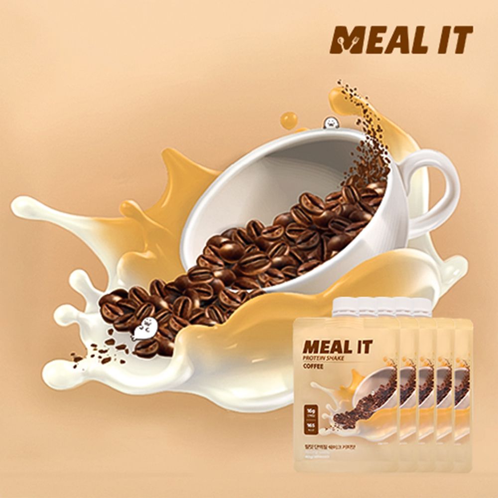 [밀잇] 식사대용 단백질 프로틴 쉐이크 커피맛 40gx5팩