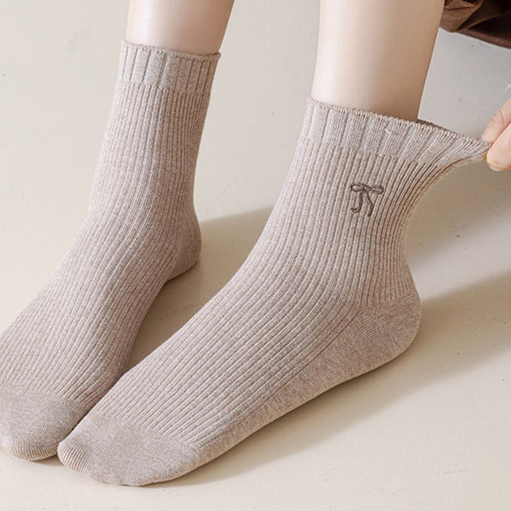 쫀쫀하고 부드러운 리본 중목양말 10개세트