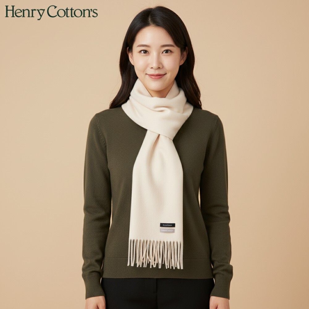 헨리코튼 HC뉴이 캐시미어 머플러 4color