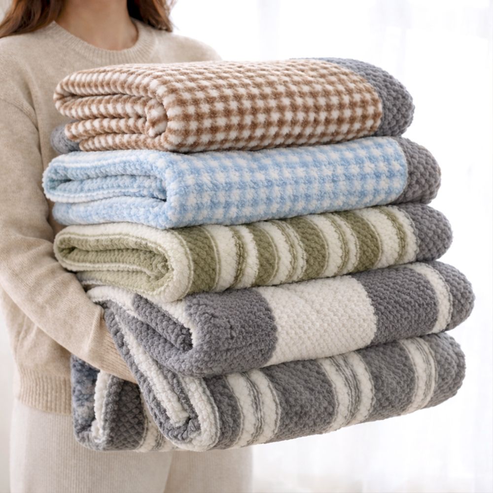 그레이시 부드러운 극세사 양면 패턴담요 컬러5종 (특대형/150x200)