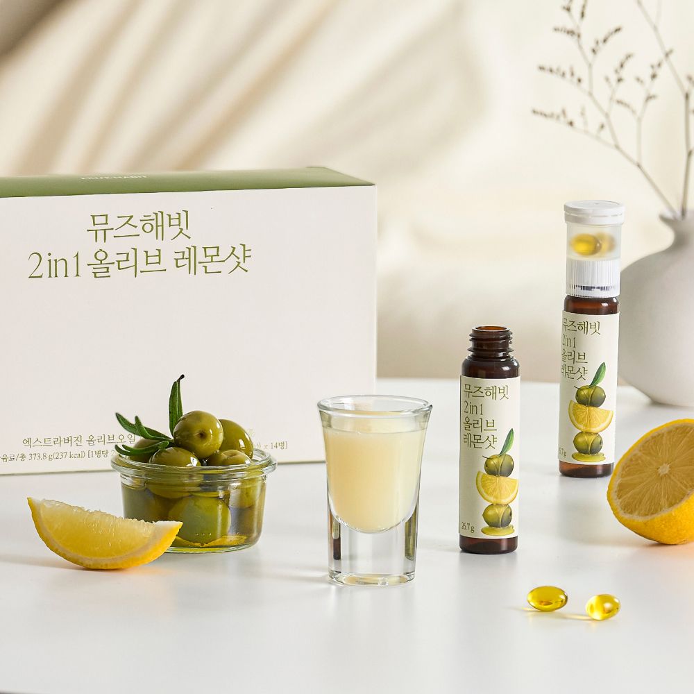 뮤즈해빗 2in1 올리브 레몬샷 2주분(14병/이중제형)
