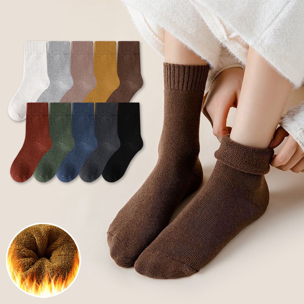 [10+10] 심플도톰 기모양말 컬러혼합 남녀공용 양말세트 (총 20켤레)