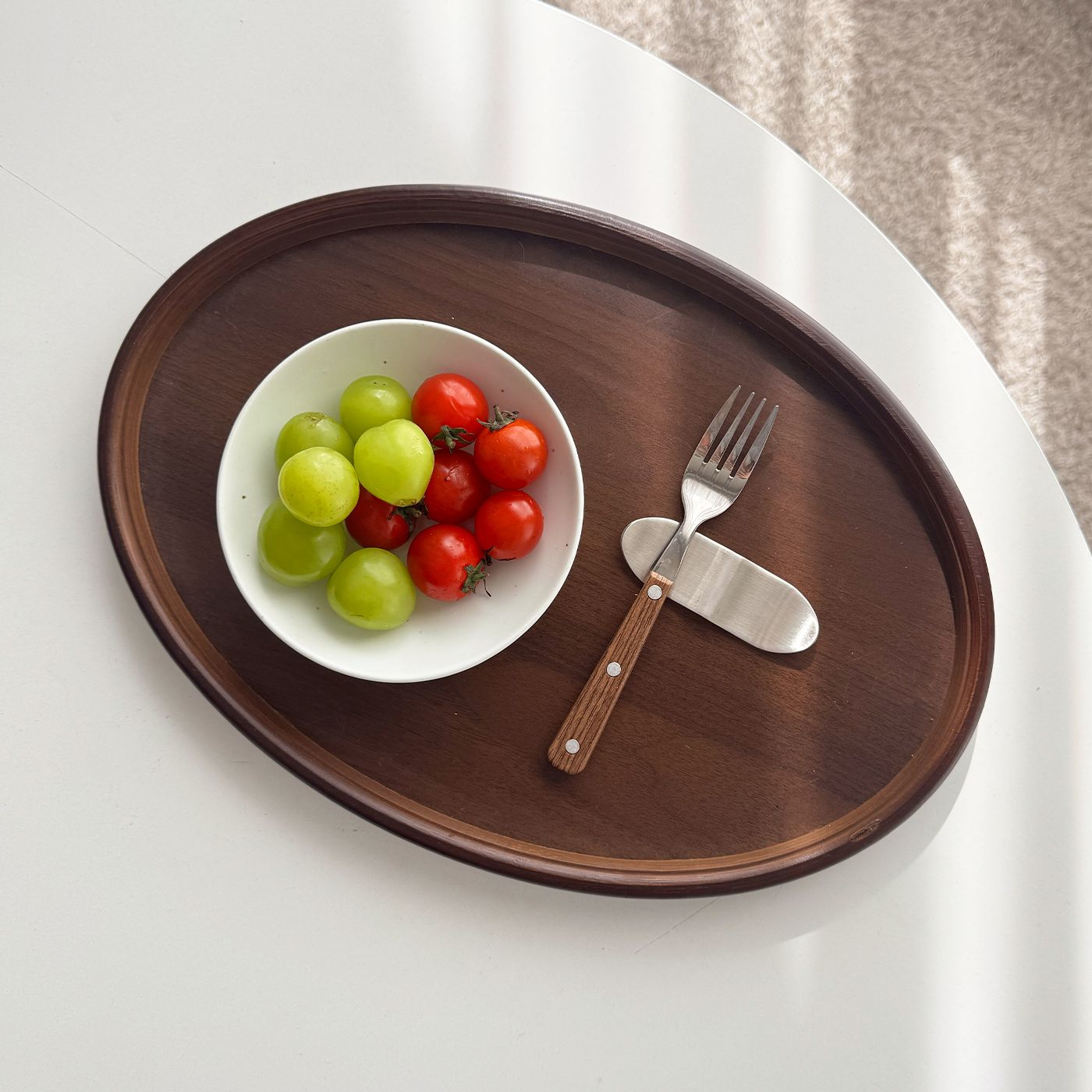 빈티지 우드 오벌 악세사리 트레이 타원형쟁반