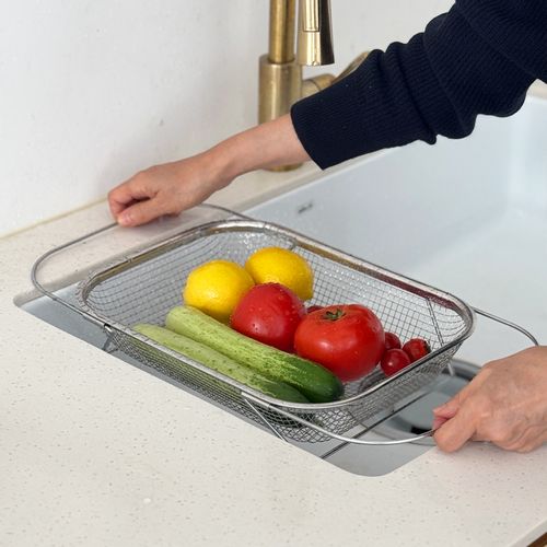 304 스텐 슬라이딩 야채 세척 식기건조 채반 2사이즈