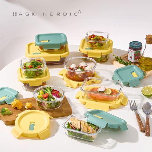 AGK 에어락 다용도 밀폐찬통 밀폐용기 10세트