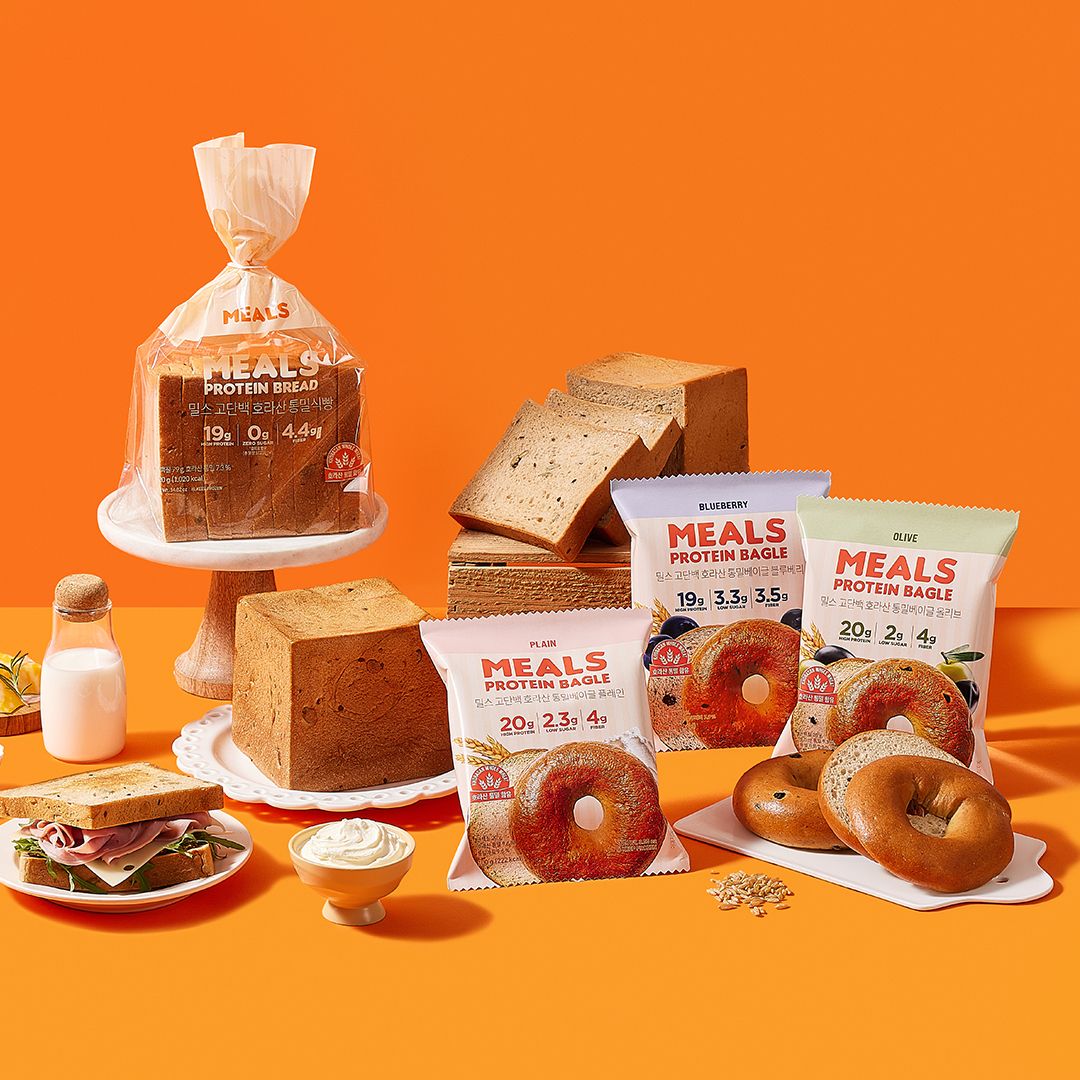 밀스 고단백 카무트 통밀 베이커리 4종 세트(베이글 3종+식빵)