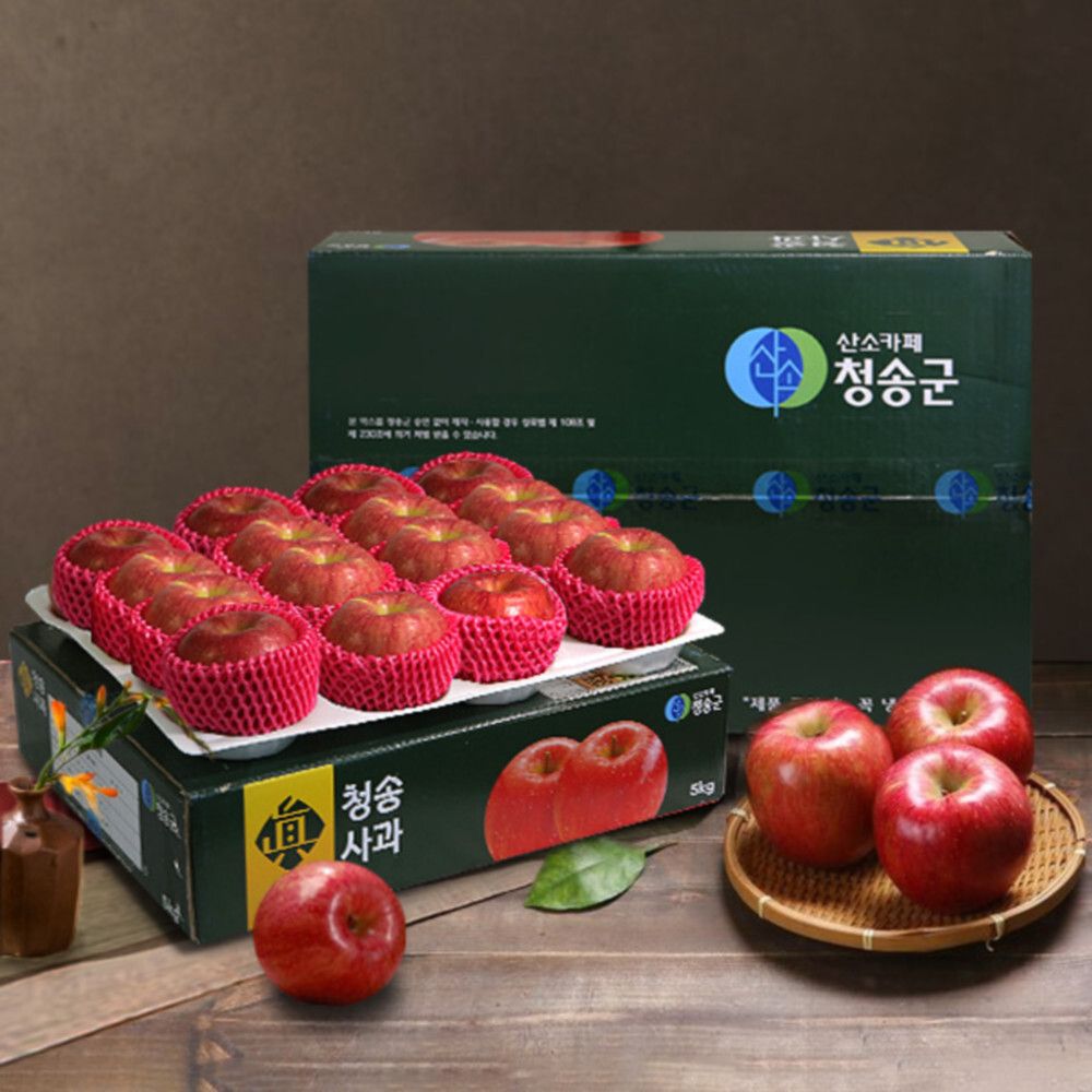 [산소카페] 산지직송 청송 꿀사과(정품) 5kg/16개내/특