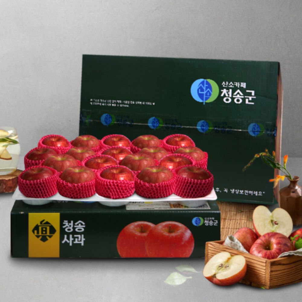 [산소카페] 산지직송 청송 꿀사과(정품) 5kg/19과내/대