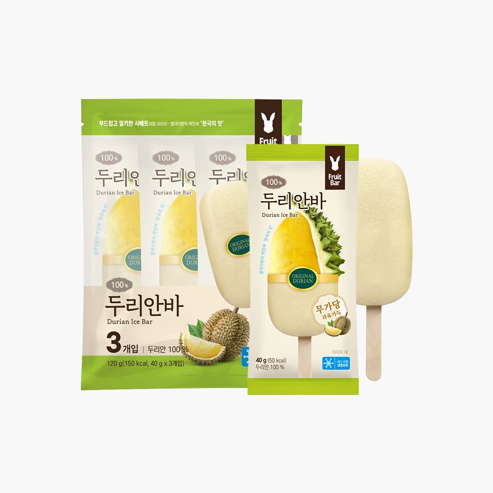[자연원] 미니프룻바 냉동 두리안바 120g(40g x 3입)
